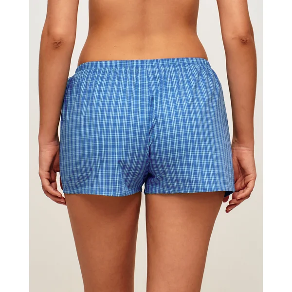 Short en coton à carreaux