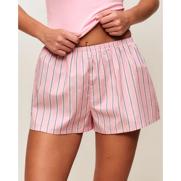 Short en coton à rayures