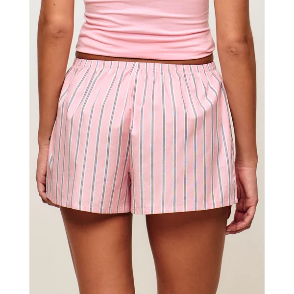 Short en coton à rayures