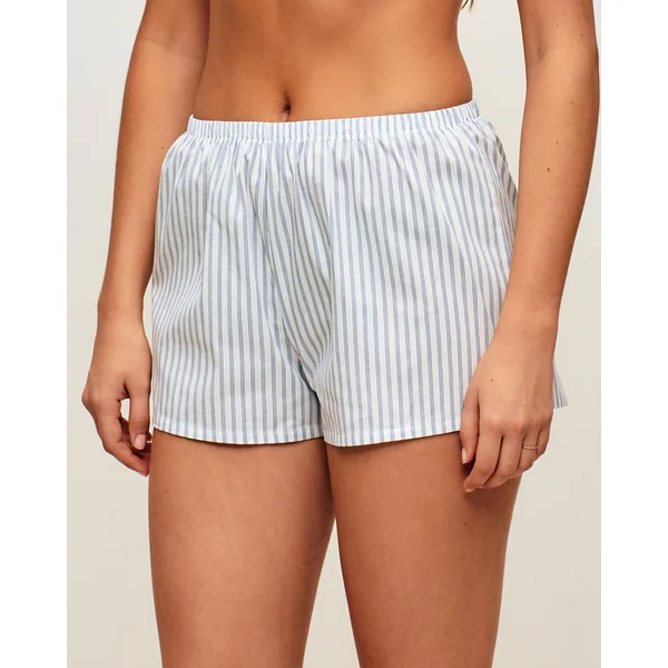 Short en coton à rayures