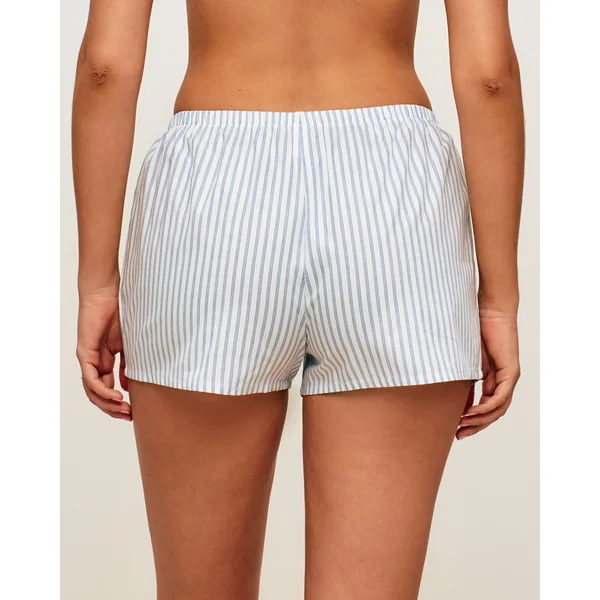 Short en coton à rayures