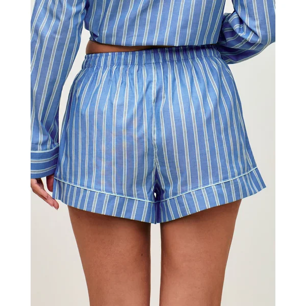 Short en coton à rayures