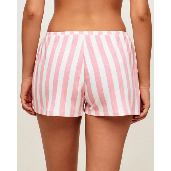 Short en jersey côtelé à rayures