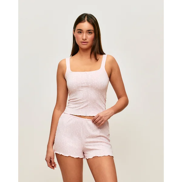 Short en jersey motifs fleurs