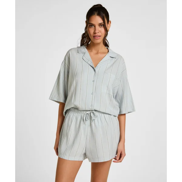 Short en Lin - Bleu