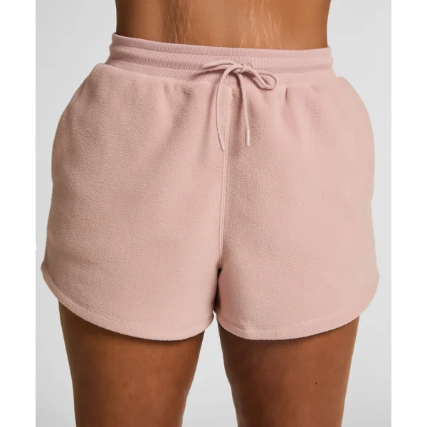 Short en polaire sportive - Rose