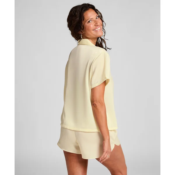 Short en satin Minimal - Jaune