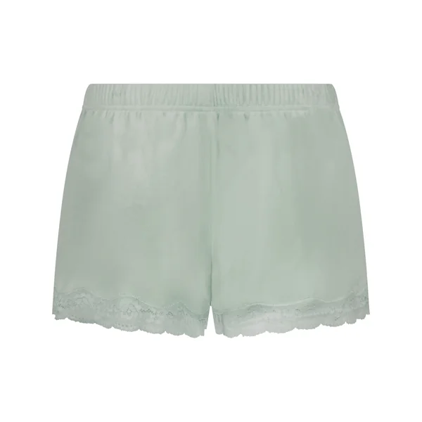Short en velours à dentelle - Vert