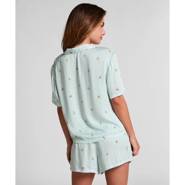 Short en viscose à carreaux - Vert