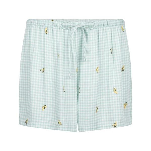 Short en viscose à carreaux - Vert