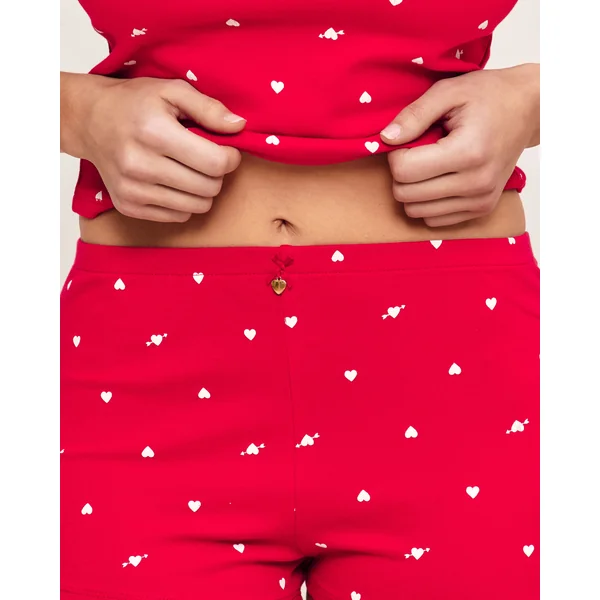 Short jersey motifs cœurs