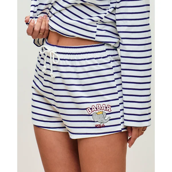 Short marinière en coton Babar