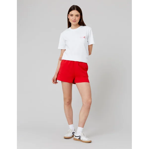 Short molleton Rouge