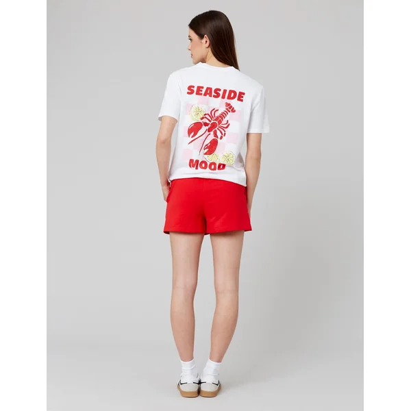 Short molleton Rouge
