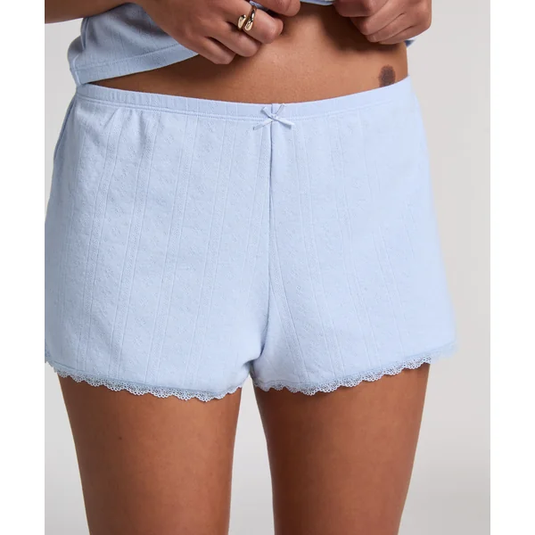 Short Pointelle - Bleu