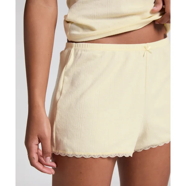 Short Pointelle - Jaune