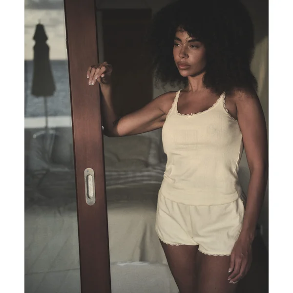 Short Pointelle - Jaune