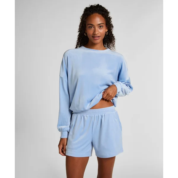 Short Velours Pocket - Bleu