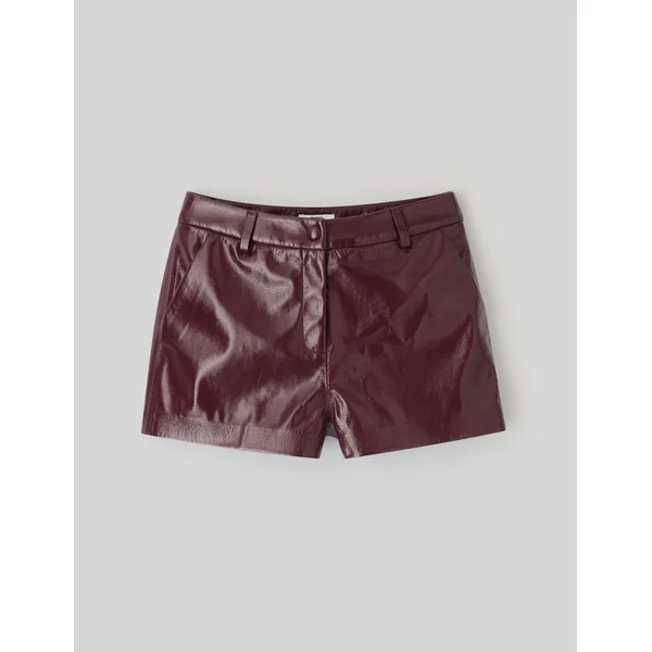 Short vinyle Bordeaux