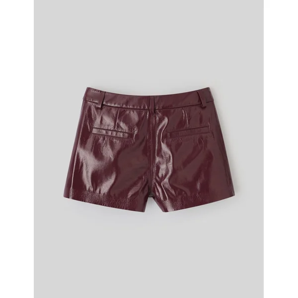 Short vinyle Bordeaux