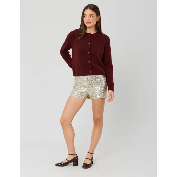 Short à sequins dorés Jaune foncé