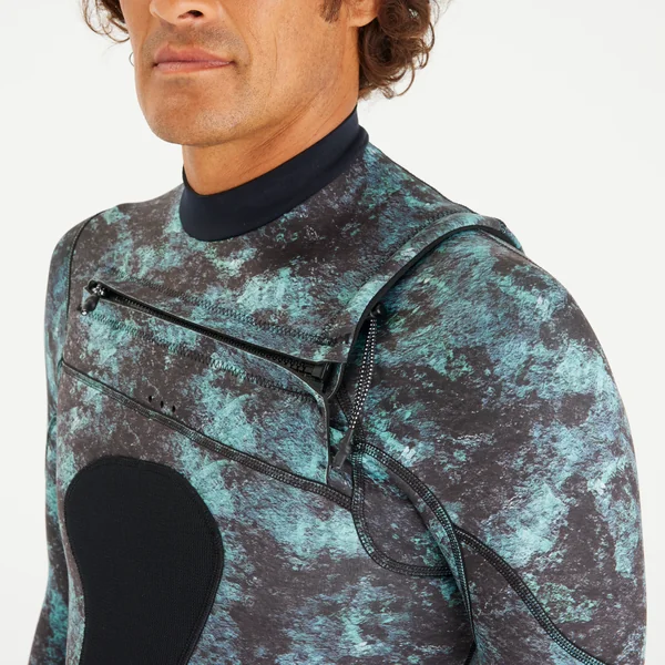 Shorty chasse sous-marine néoprène 2.5mm homme - SPF 900 manches longues camo