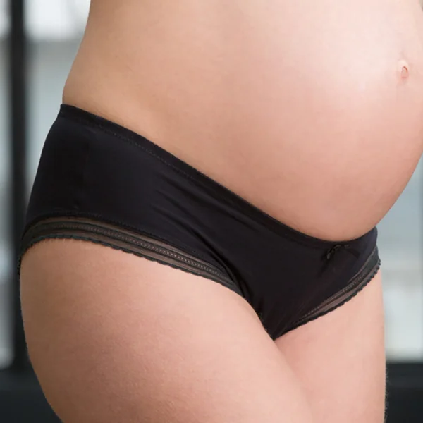 Shorty de grossesse - noir Cache Coeur
