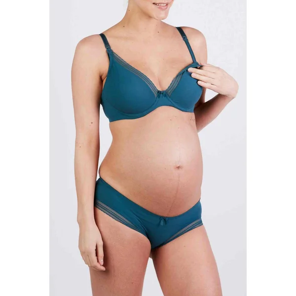 Shorty de grossesse vert Cache-Cœur Lingerie Milk en viscose Cache Coeur
