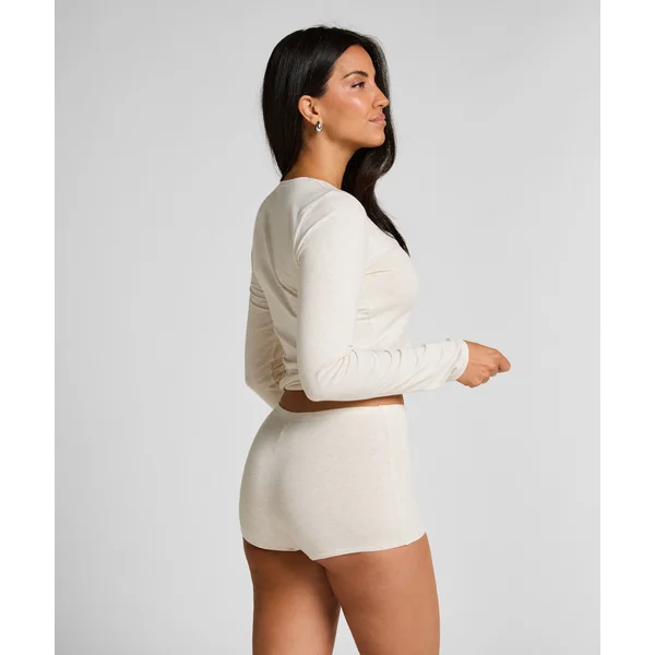 Shorty en coton doux - Beige