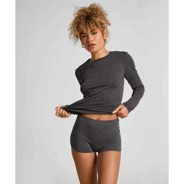 Shorty en coton doux - Gris