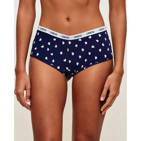 Shorty en coton motifs coeurs