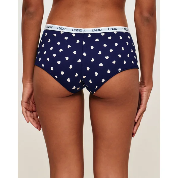Shorty en coton motifs coeurs