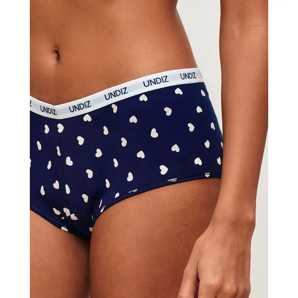 Shorty en coton motifs coeurs