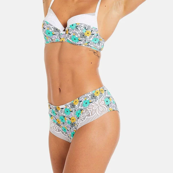 Shorty multico blanc Roulotte multicolore Pomm Poire