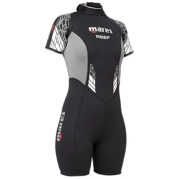 Shorty neoprene Plongée MARES Femme néoprène 2,5mm - REEF noir/gris