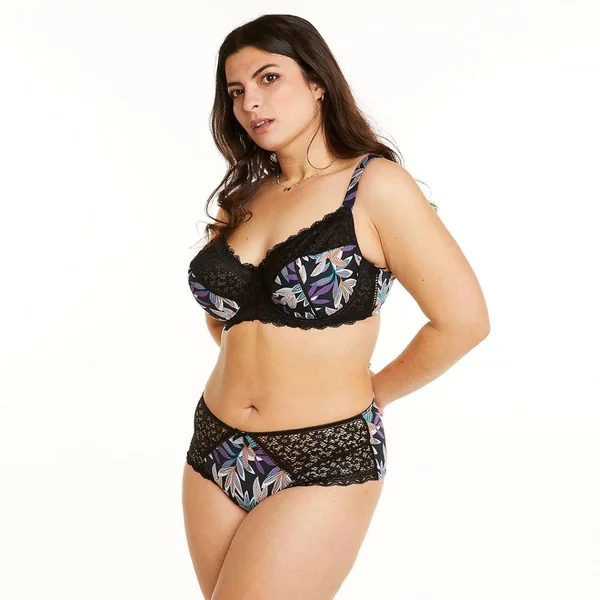 Shorty noir/parme Elisa Pomm Poire