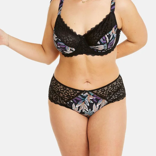 Shorty noir/parme Elisa Pomm Poire