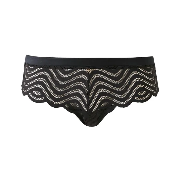Shorty string noir Romane Morgan Lingerie