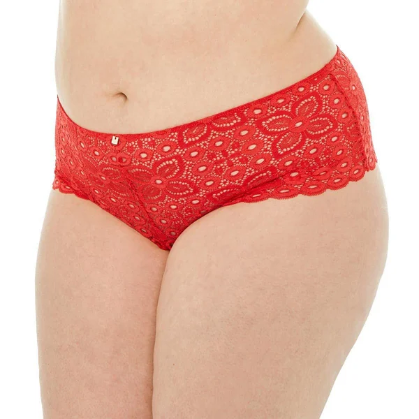 Shorty tanga coquelicot Intrépide-rouge Camille Cerf x Pomm Poire