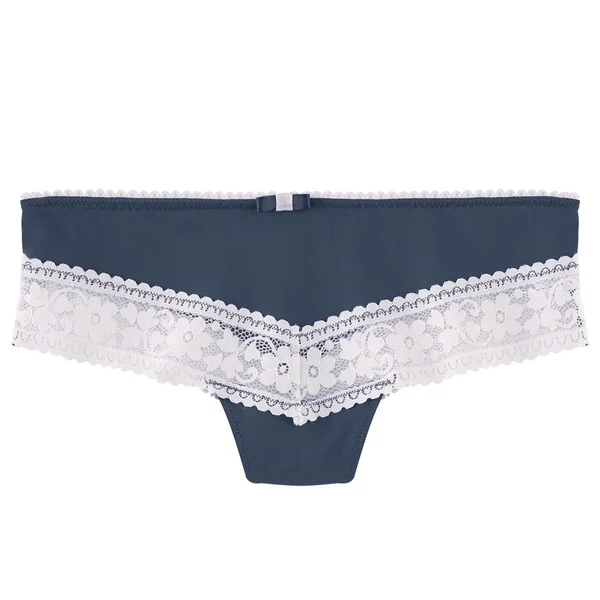 Shorty tanga denim/ivoire Inédite POMM'POIRE - bleu Pomm Poire