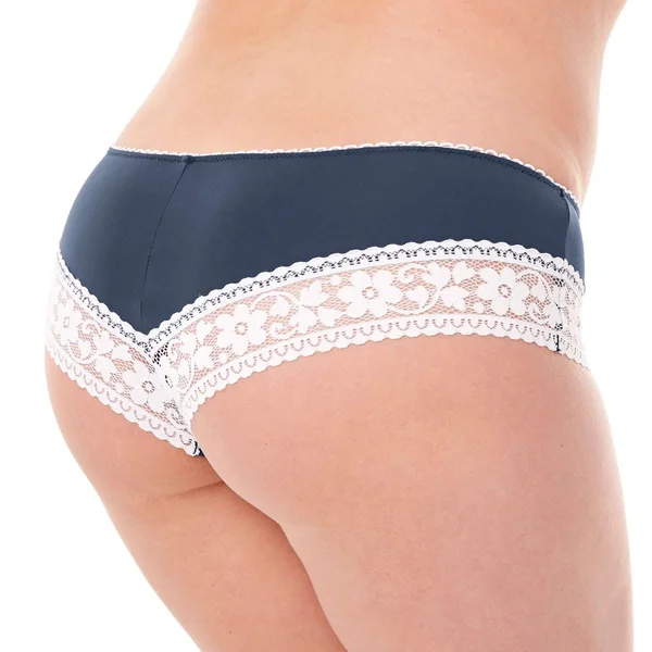 Shorty tanga denim/ivoire Inédite POMM'POIRE - bleu Pomm Poire