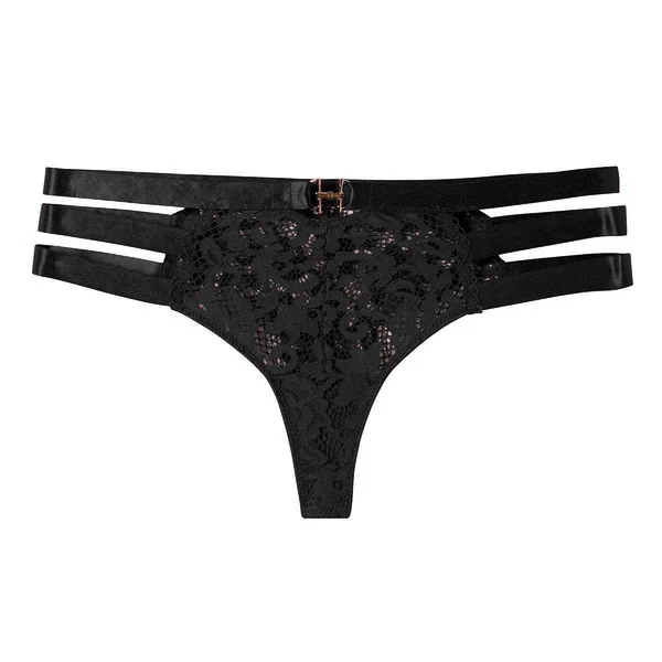 Shorty tanga noir Danger Pomm Poire