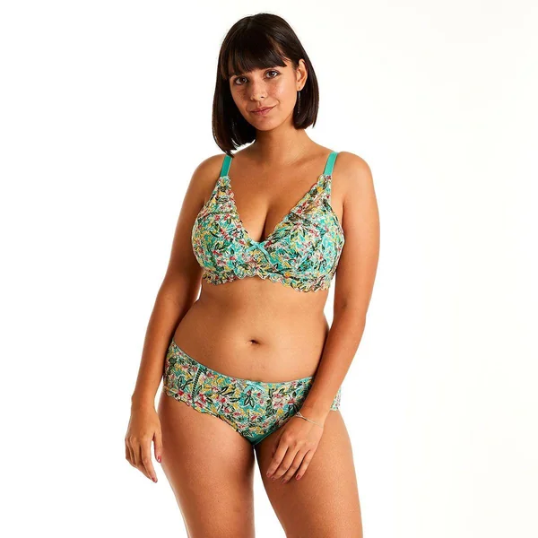 Shorty turquoise/jaune Elena bleu Pomm Poire