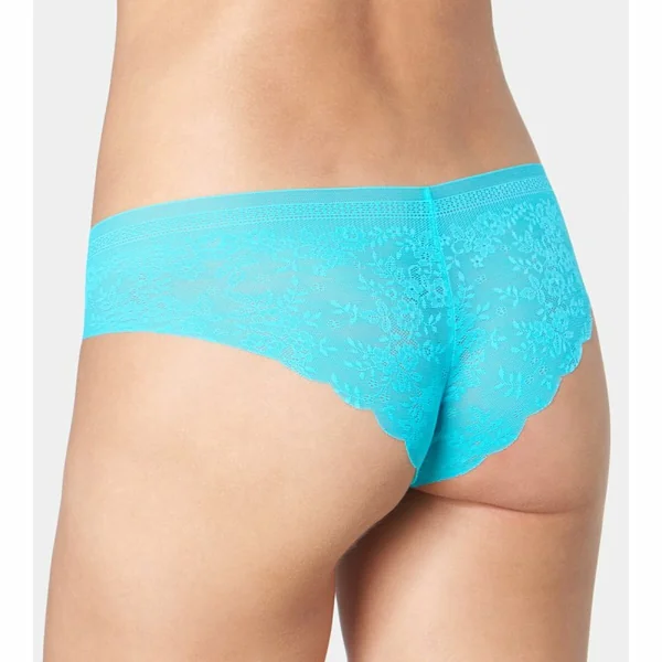 Shorty Zero Lace femme Sloggi - Bleu Lagon en coton Sloggi