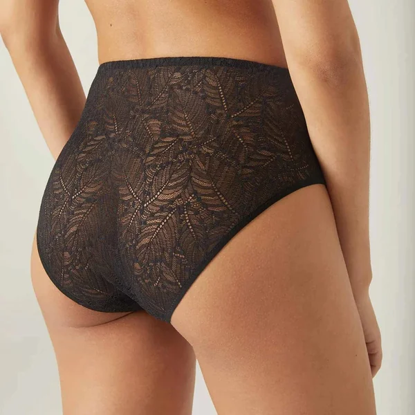 Simone Pérèle - Culotte haute en dentelle Noir M/2 Comète