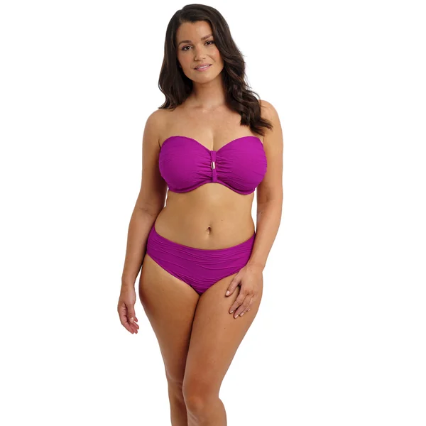 Slip Bikini taille mi haute Rose Fuschia Fantasie Bain