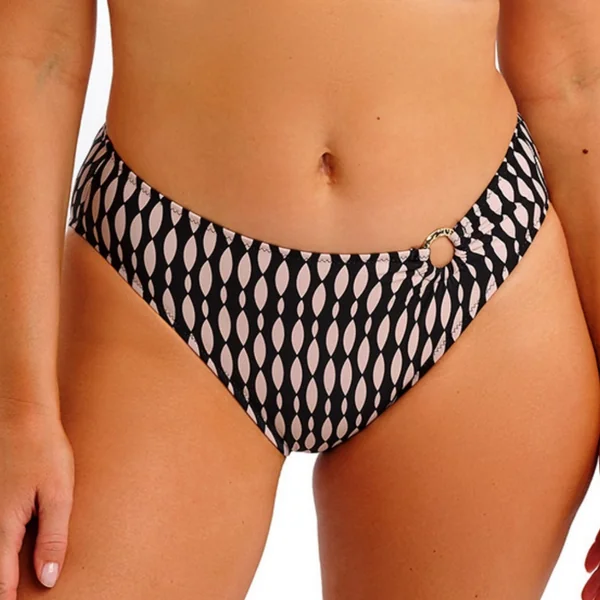Slip Bikini taille mi-haute noir Fantasie Bain