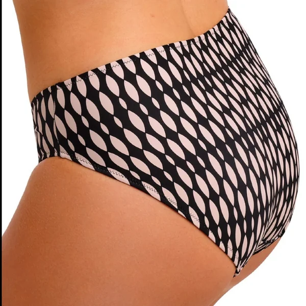 Slip Bikini taille mi-haute noir Fantasie Bain