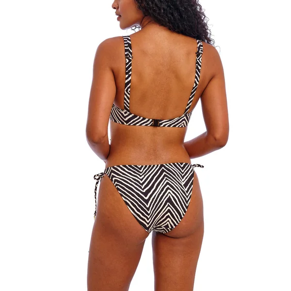 Slip Bikini à nouettes black Freya Maillots