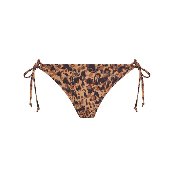 Slip Bikini à nouettes denim marron Freya Maillots